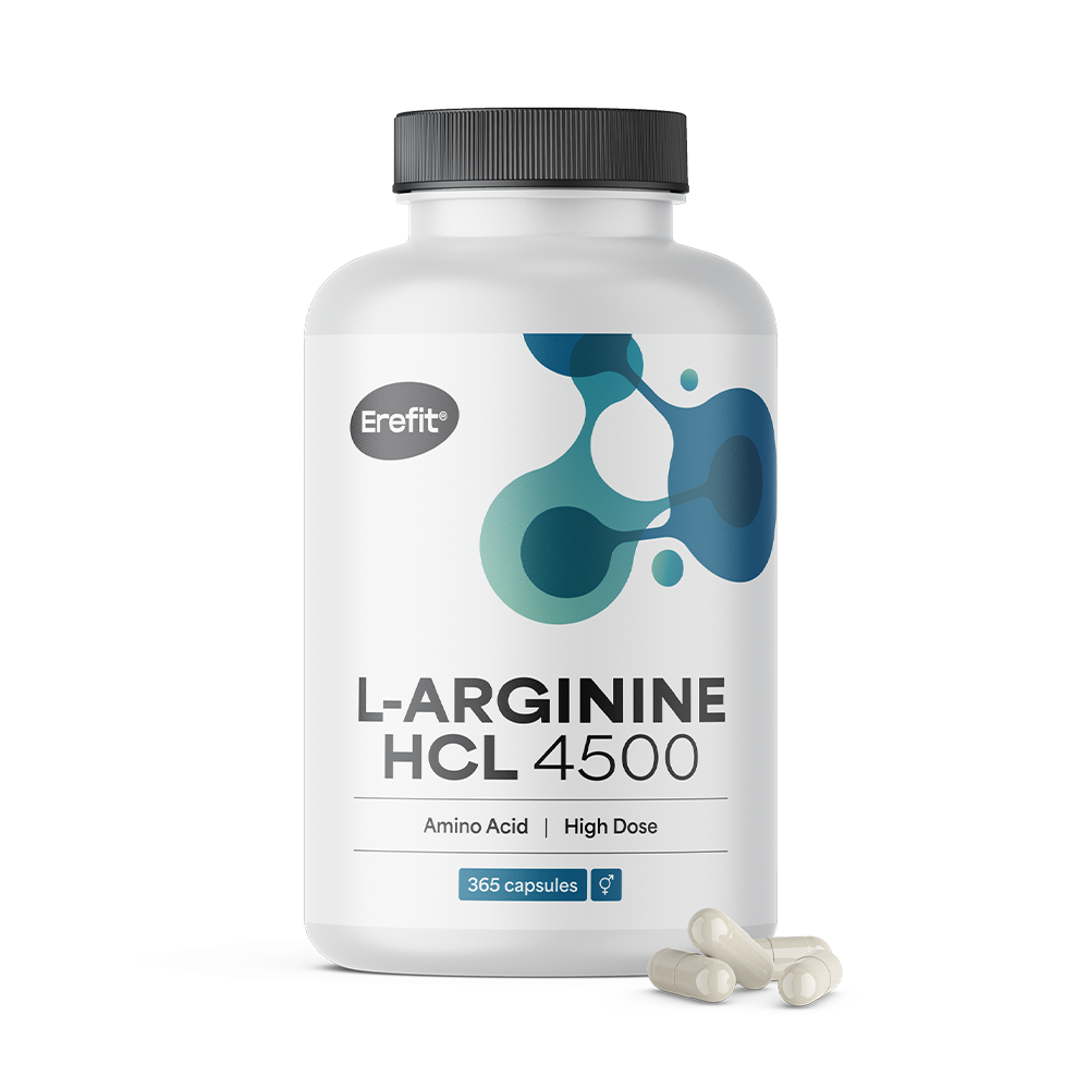 L-arginin HCL 4500 mg dans des capsules.